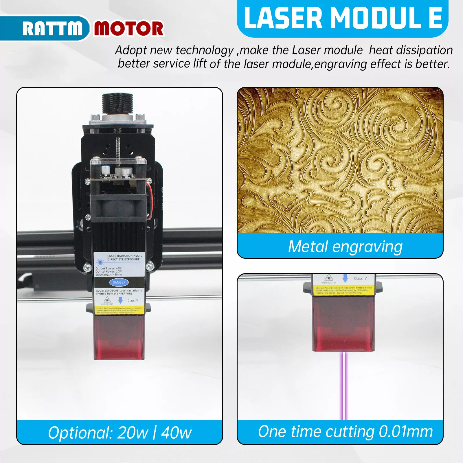 MDF Table CNC 4540 Router 500W Engraver Machine+20W/40W Laser+Offline controlle