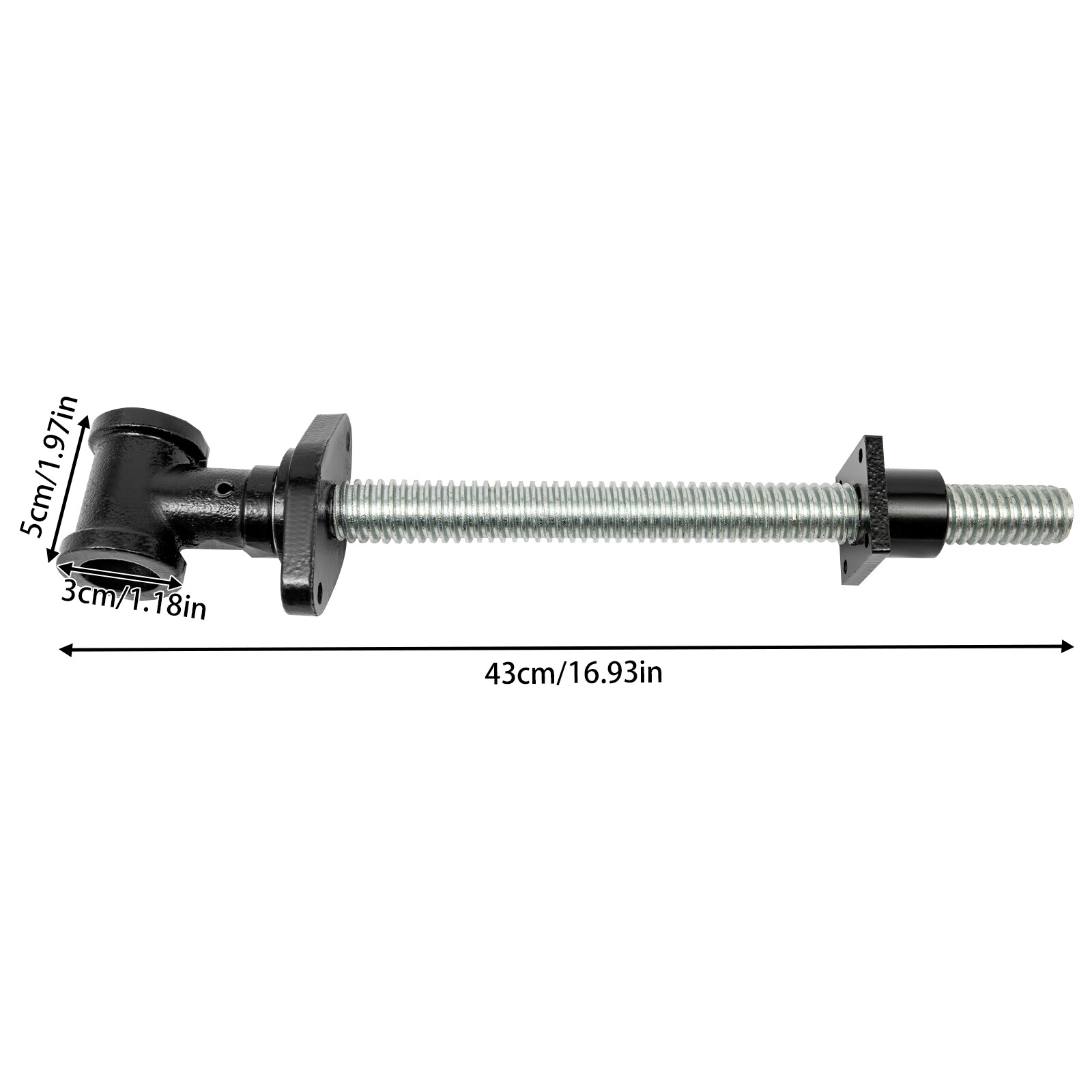 Black 1.1*13in DIY Vise Tool Vise Screw Workbench Vise Screw For Wood Materials