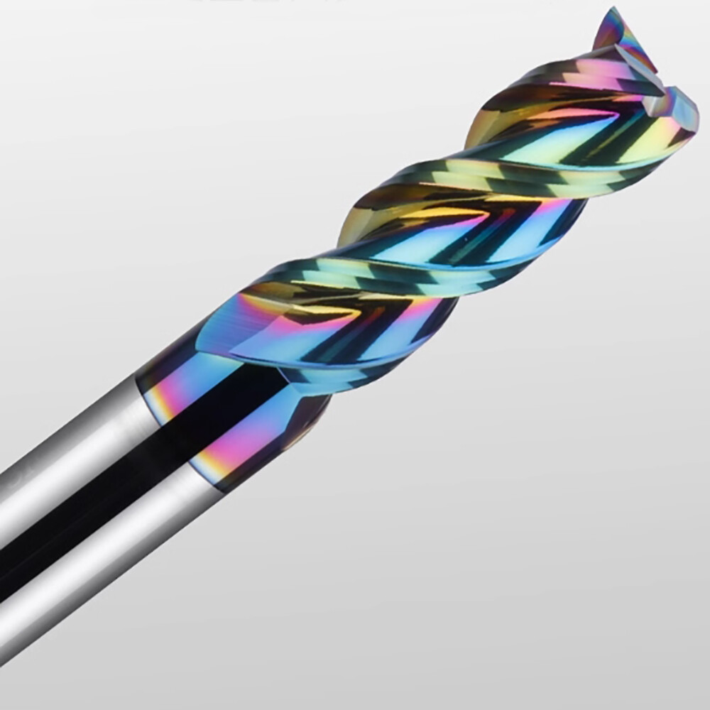 For Aluminum HRC55 Colorful Tungsten Steel Flat End Milling 1-20mm 3F CNC cutter