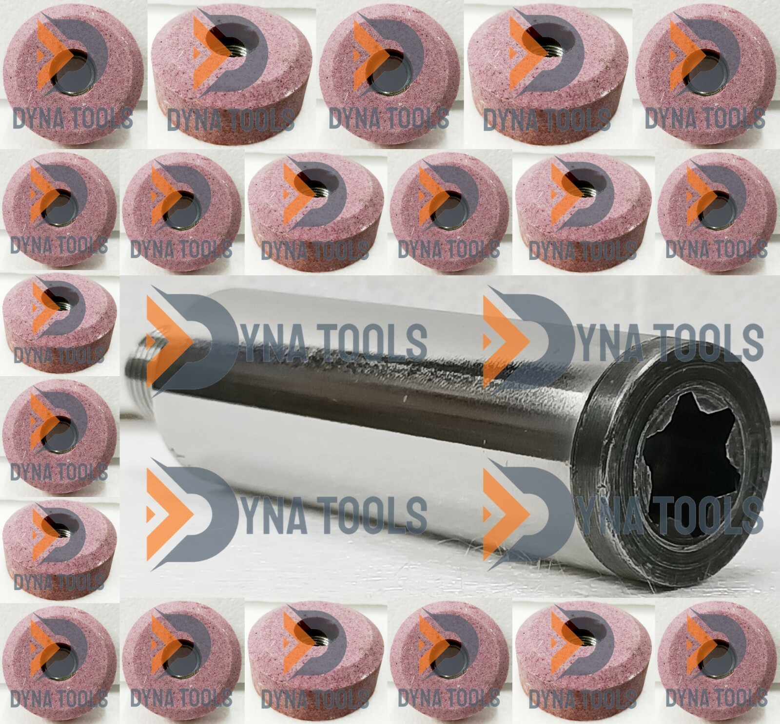 20x SIOUX VALVE SEAT PINK GRINDING WHEELS SET + 11/16″ STONE HOLDER + STAR DRIVE