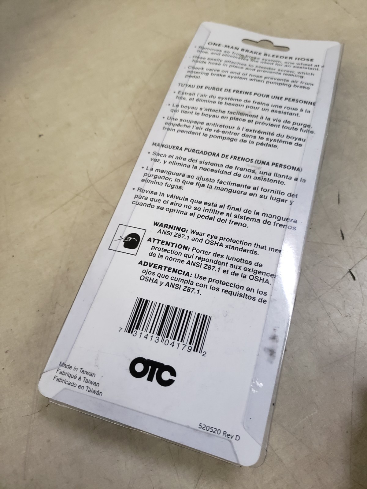 OTC 4599 One-Man Brake Bleeder Hose Sealed