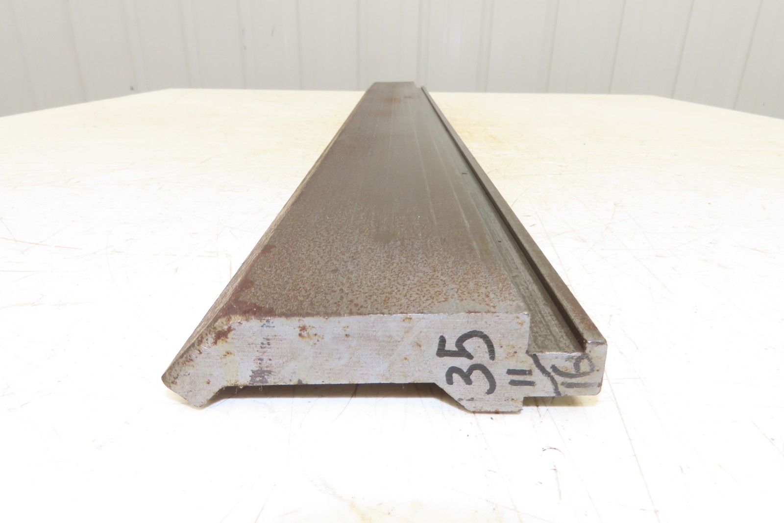 Press Brake Gooseneck Punch Die 35-3/4″ L 90° V 1/2″ Finger 3-5/8″ H Safety Tan