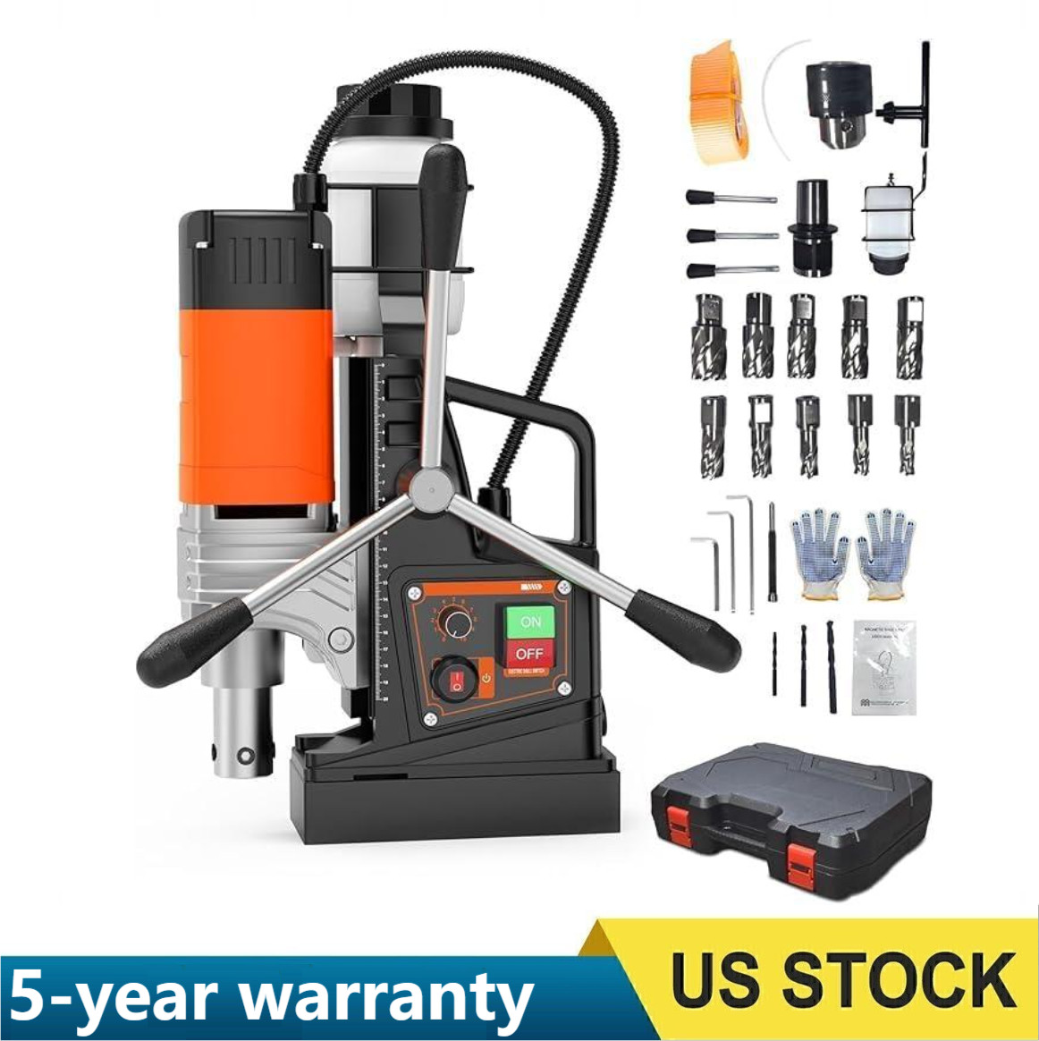 Magnetic Drill 1650W 2922 Lbf Portable Mag Drill Press 1.57″ Boring Diameter