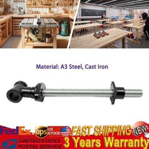 Black 1.1*13in DIY Vise Tool Vise Screw Workbench Vise Screw For Wood Materials
