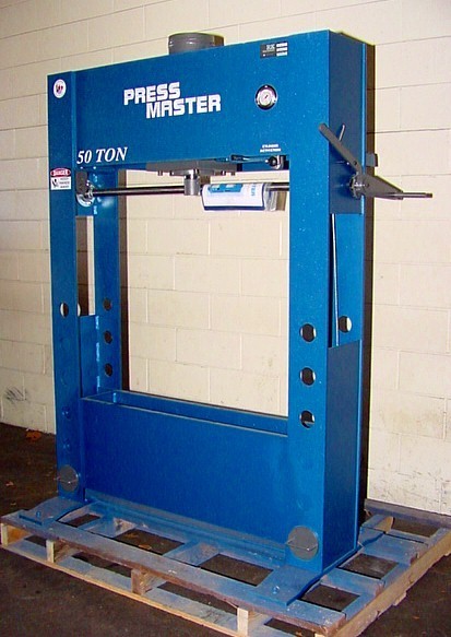 50 Ton 12″ Strk Pressmaster HFP-50 H-FRAME HYDRAULIC PRESS, Double Acting, Power