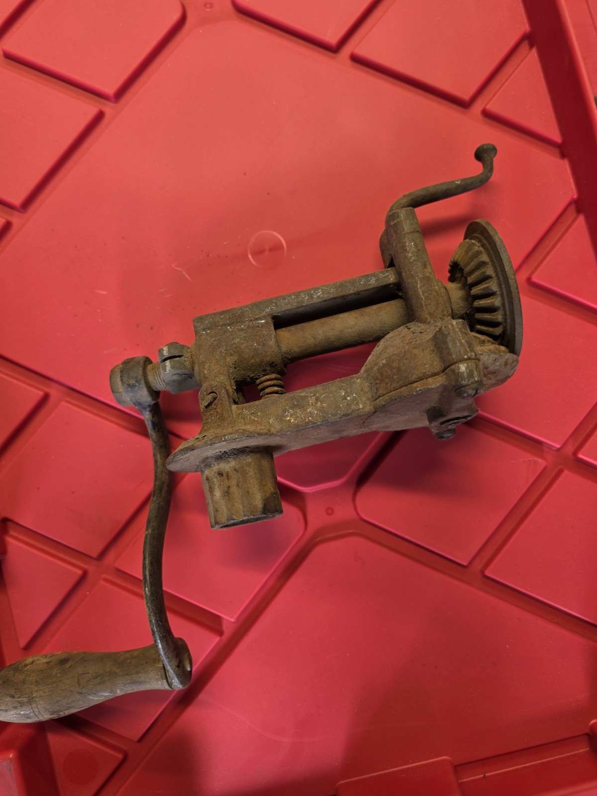 1867 ANTIQUE PECK STOW & WILCOX CO. METAL WORKING TOOL MACHINE HAND CRANK