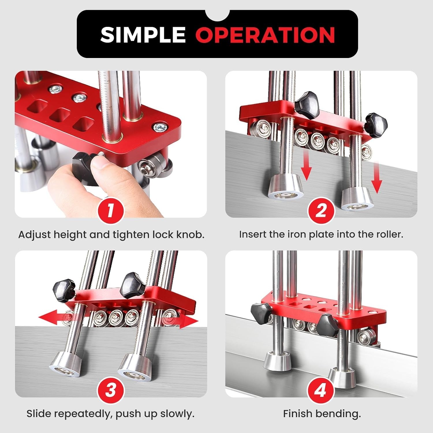 Portable 2-Station Sheet Metal Bender – 0-100° Adjustable & Scratch-Free Results
