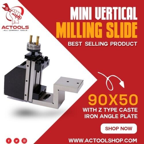 New Mini Vertical Milling Slide With Z Type Caste Iron Angle Plate USA ACTOOLS