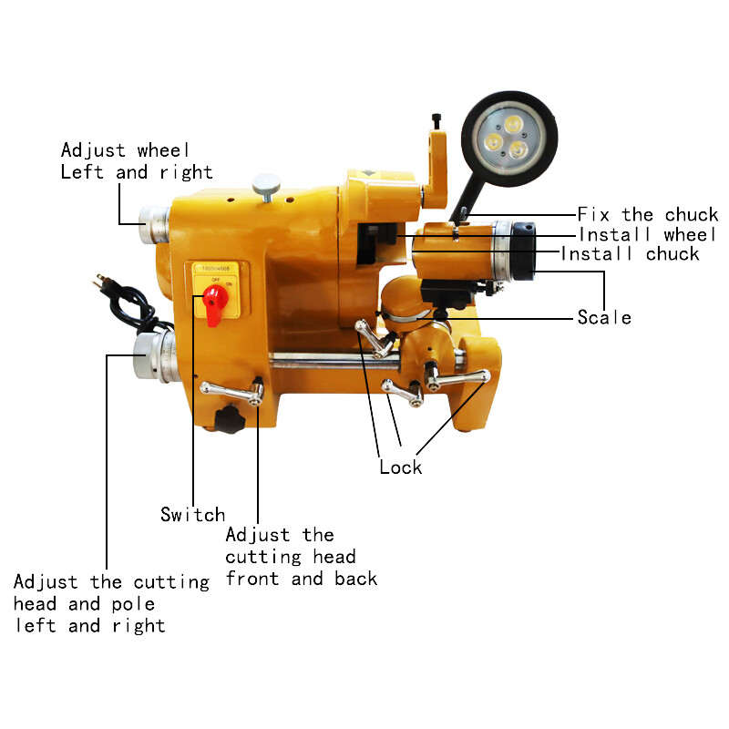 INTSUPERMAI R8 Collects 110V Universal Cutter Grinder Sharpener 5200rpm