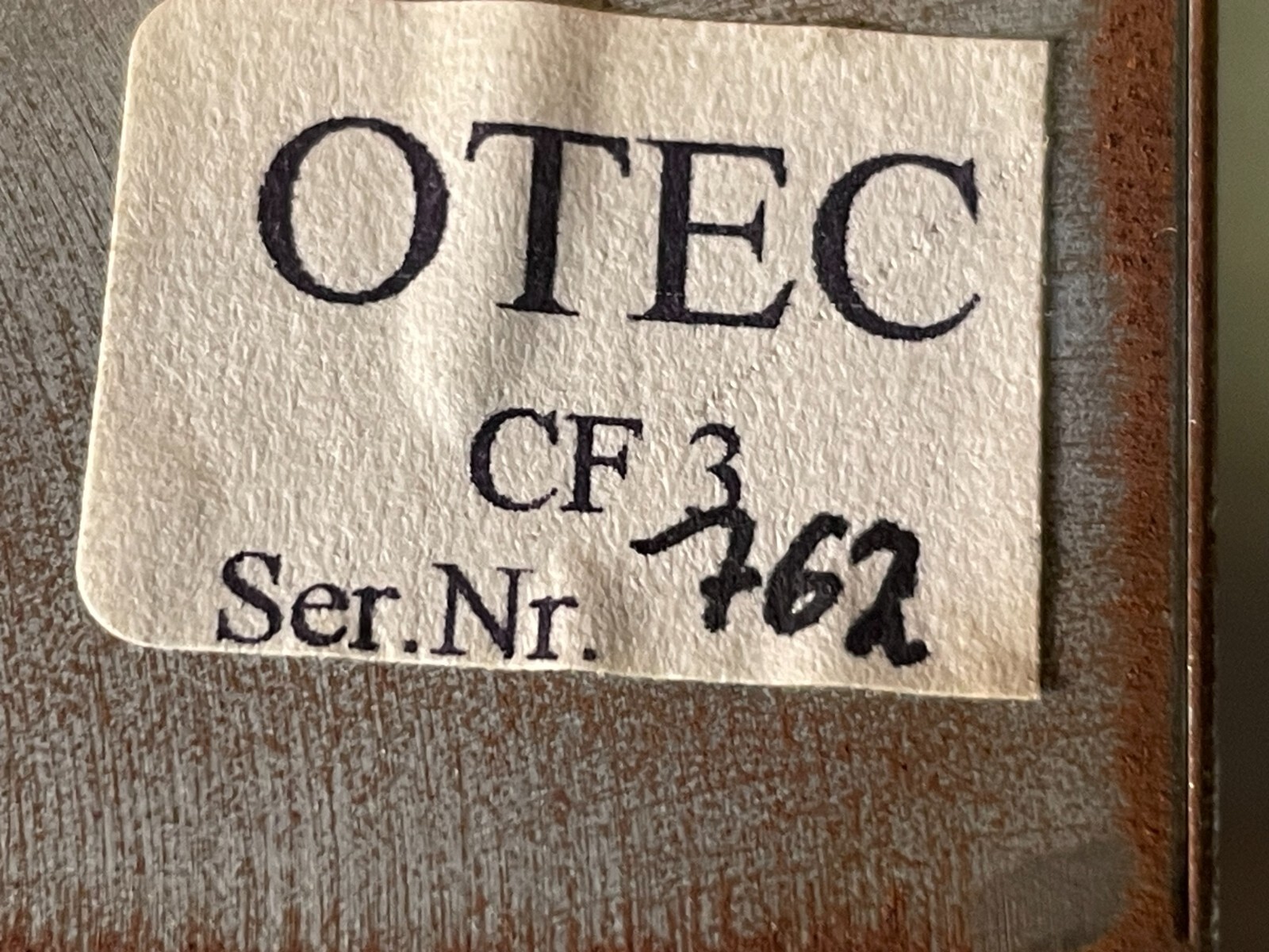 Otec CF3 Finishing Machine Control Panel