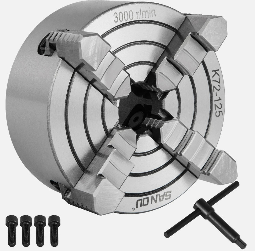SIHAO 3/4-Jaw Self-Centering Lathe Chuck Metal Lathe Accessories Instrument Tool