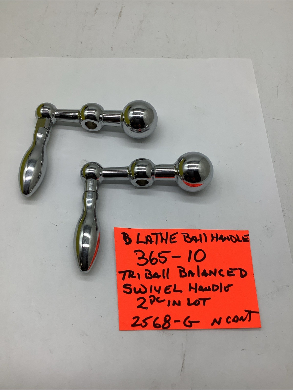 Lathe Ball Handle,Tri Ball Balanced, 365-10, (2 Pc In Lot) 2568-G