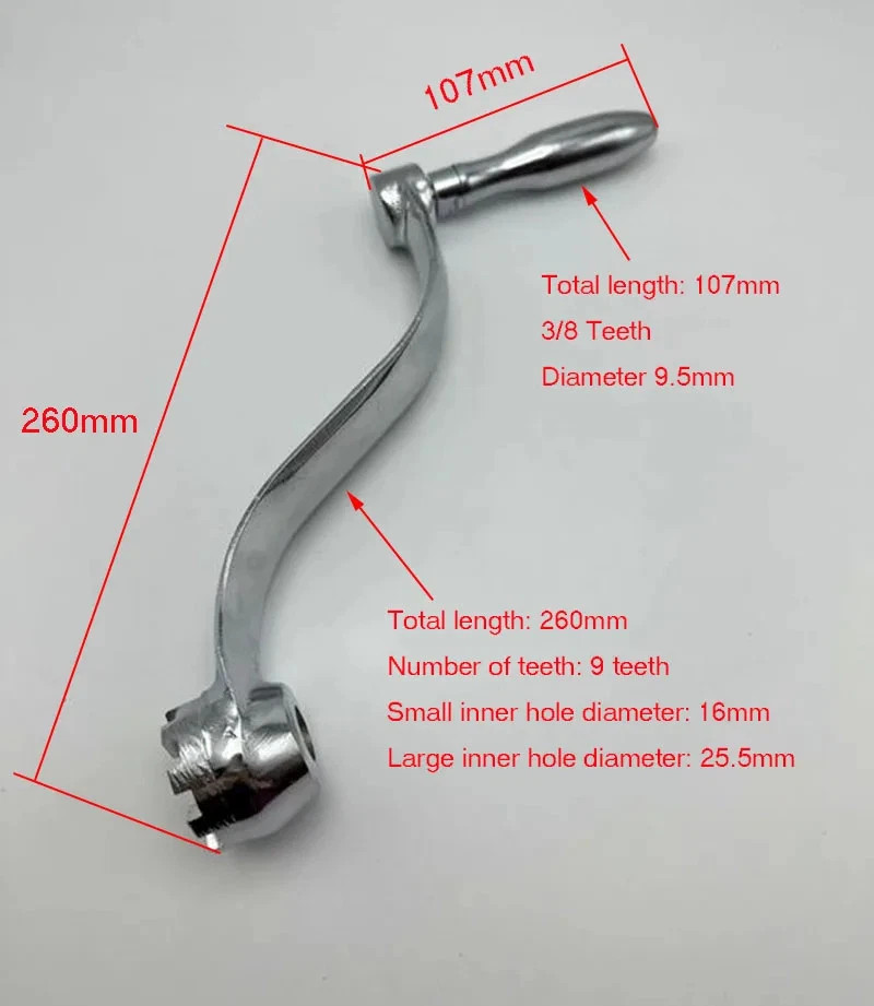 Milling Machine 9 Teeth Elevating Knee Crank CNC Mill Handle Tool For Bridgeport