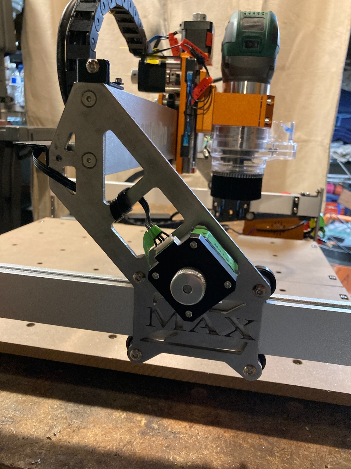 FoxAlien Masuter Pro MaxZ 65mm Spindle Offset Gantry Bracket Upgrade CNC Router