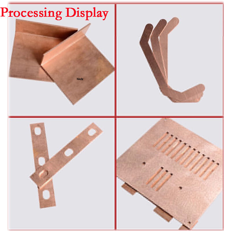 T2 Pure Copper Sheet Metal Plate Board Thick 0.5mm-5mm Laser Cut Multiple Size