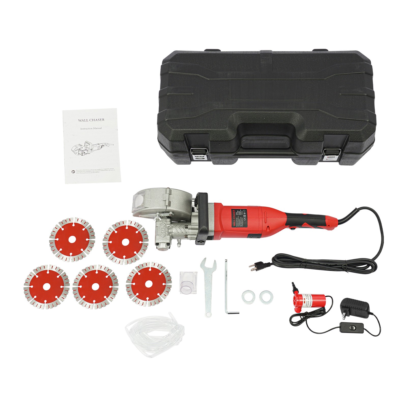 Red Electric Wall Groove Cutting Machine, Slotting Machine, Concrete Wall Chaser