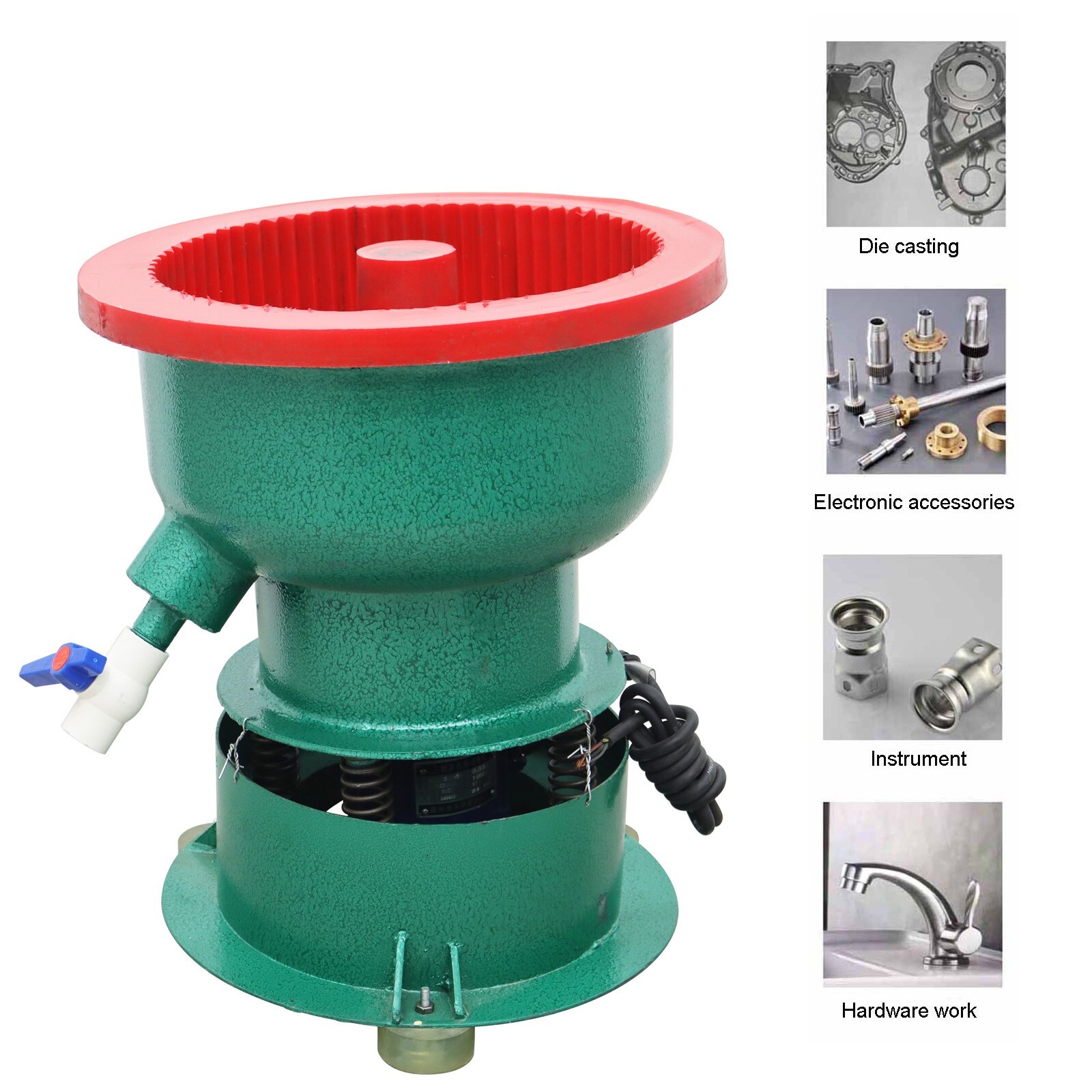 220V 550W Vibration Deburring Polishing Machine 15.7″ Inside Diameter 1440RPM