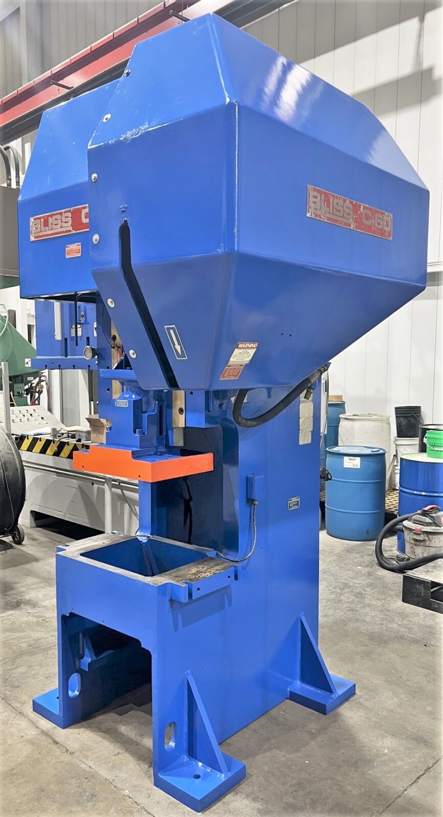 60 Ton Bliss C-60 Flywheel Gap Frame Press Industrial Stamping (1996)
