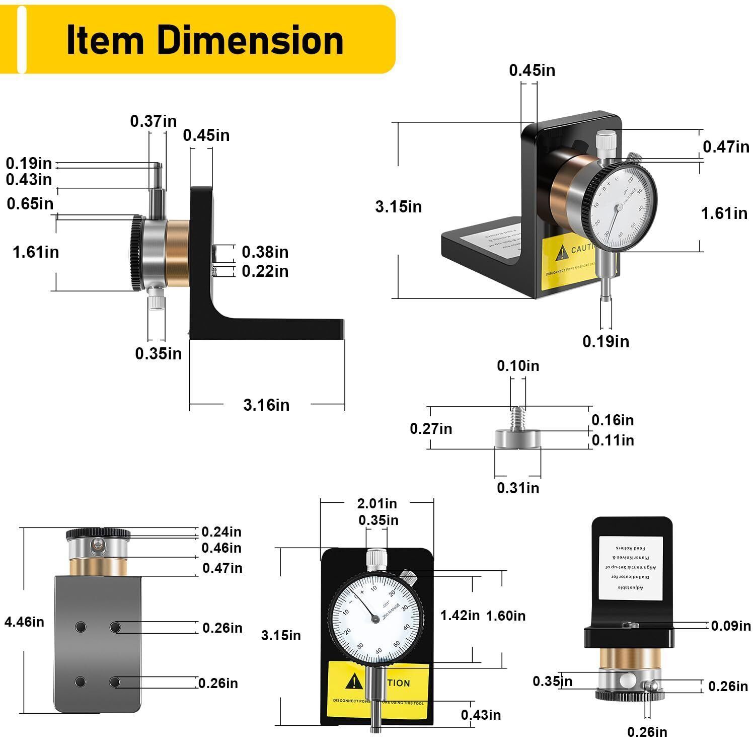 W1218A 360 Degree Durable Powerful Magnetic Rotacator for Planers Dial Indicator