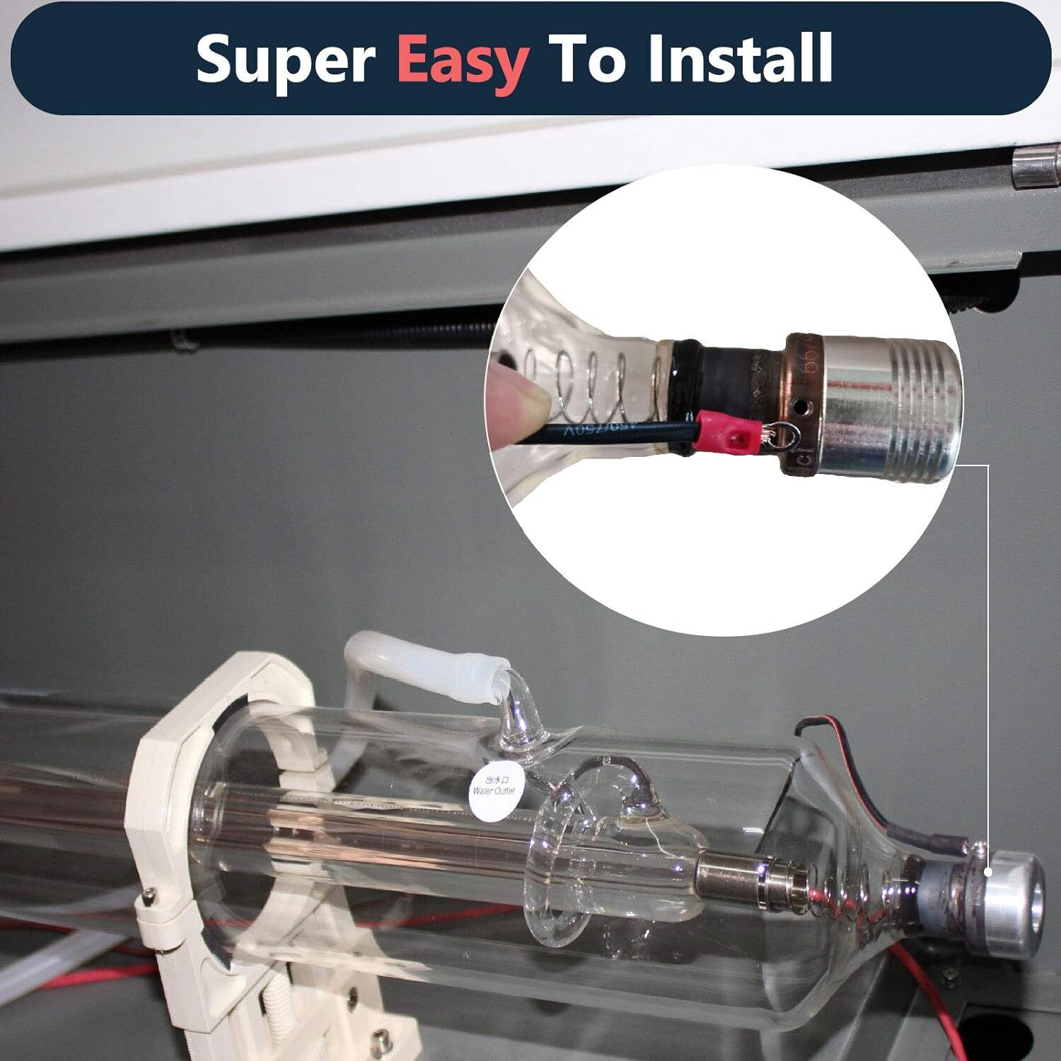 RECI W8 Laser Tube 150W – 180W CO2 1850mm Dia 90mm for Laser Engraving Machine