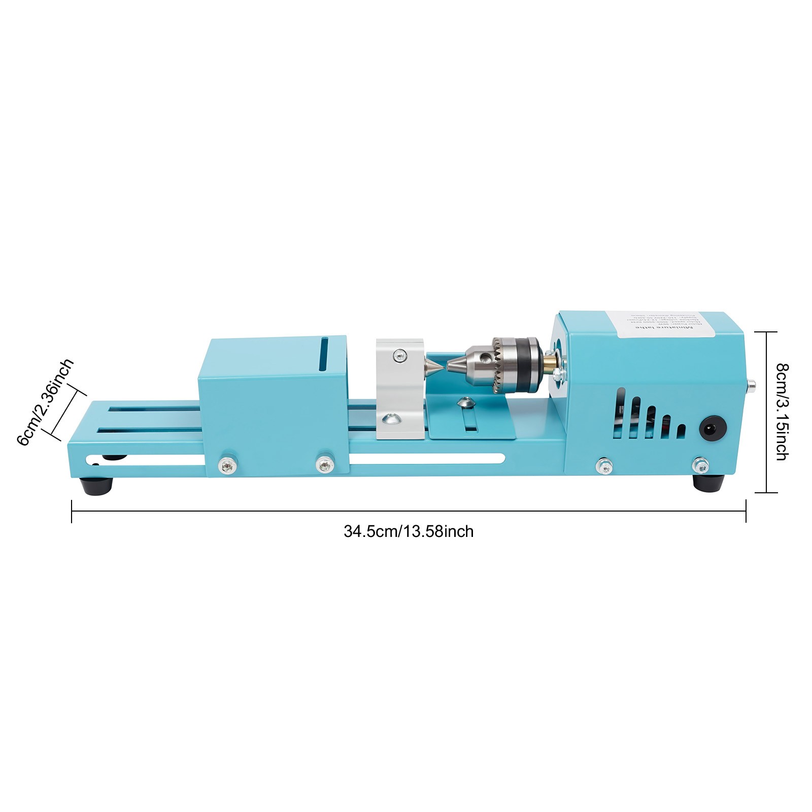 7 Gears Mini Lathe Machine, Wood Lathe Milling Machine for Table,Mini Wood Lathe