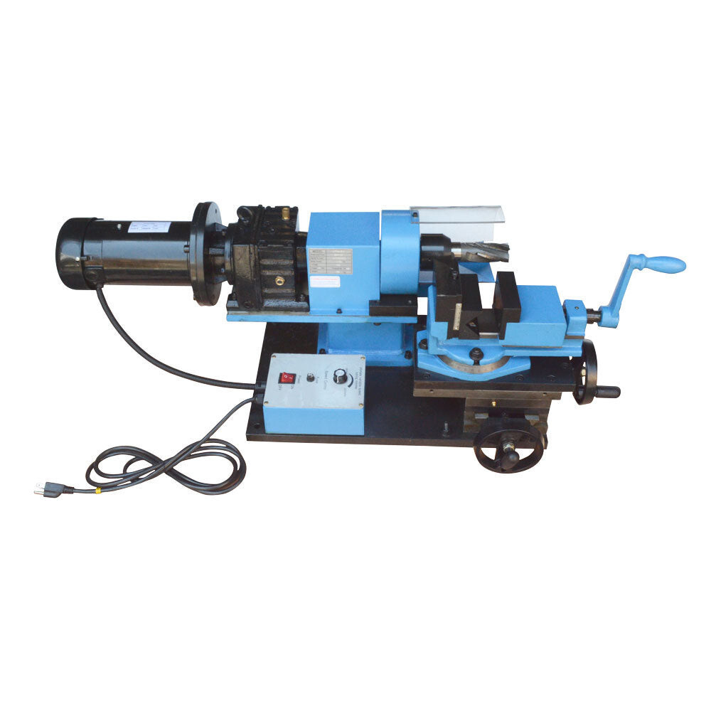 1 HP Electric Tube Pipe Notcher 1/2 to 2″ End Mill V-Block Rotary Vise 0-250 RPM