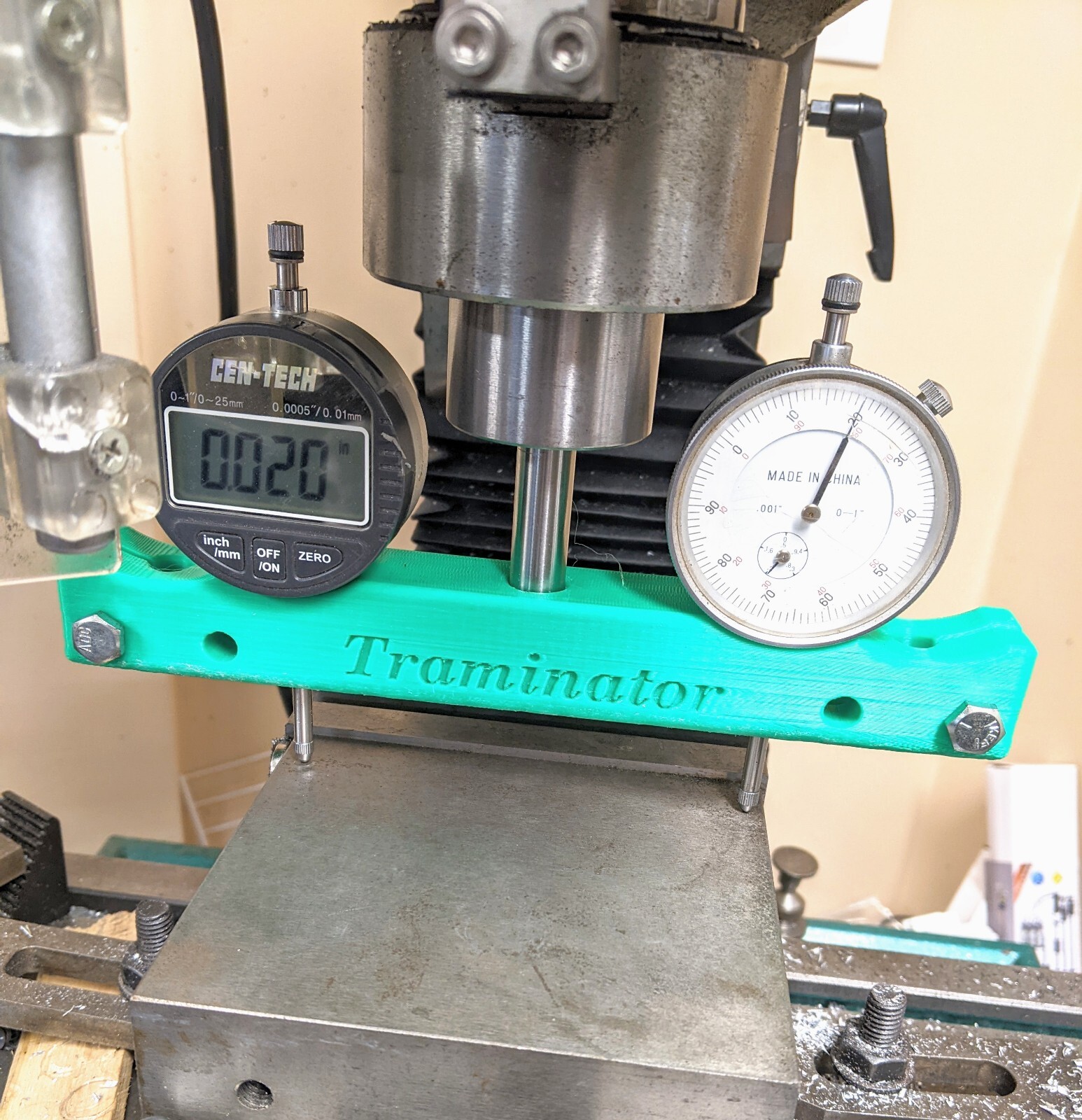 Traminator Spindle Square Tramming Tool 0.50″ shank for mill drill press lathe