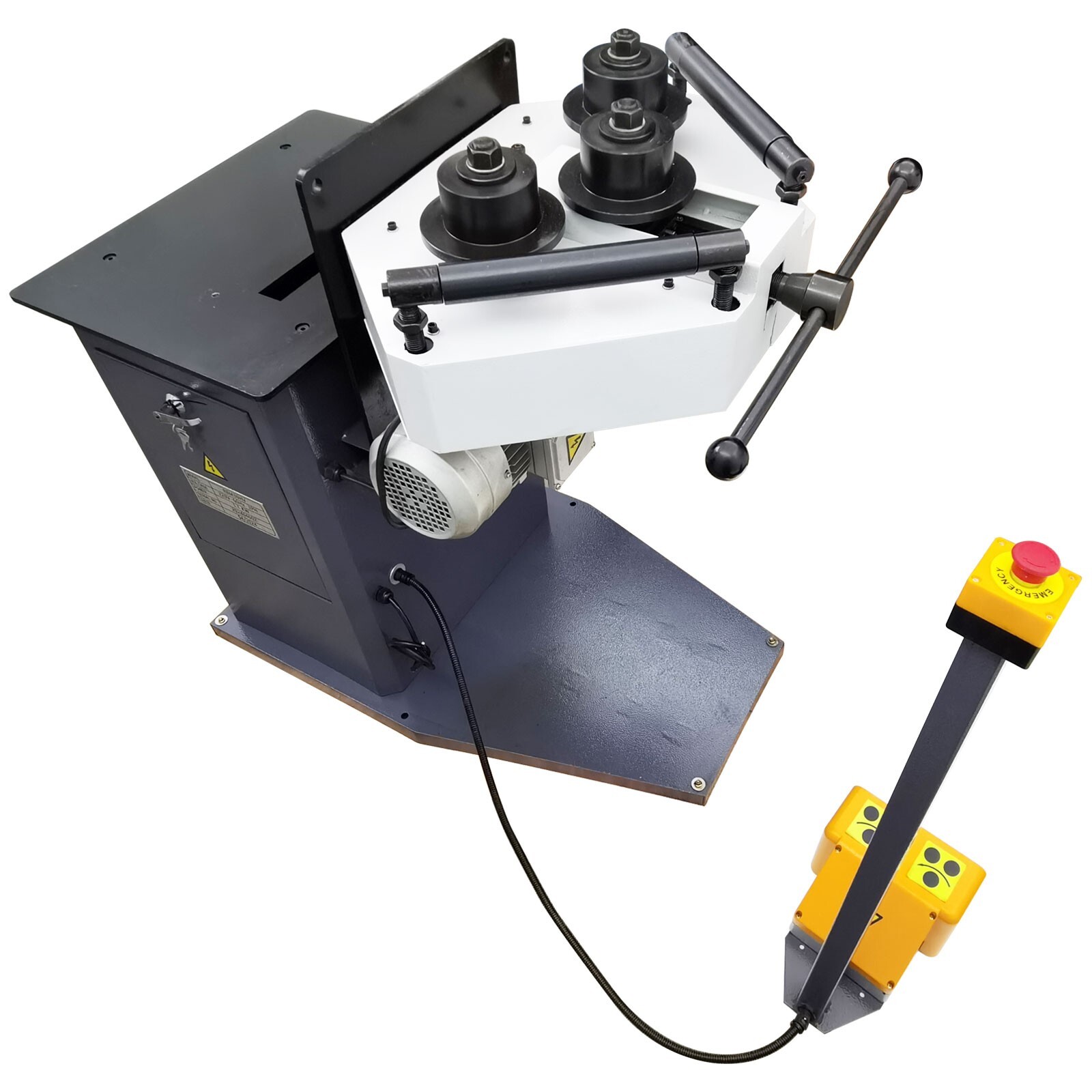 1.1KW 220V Three Roller Round Bending Machine Horizontal Vertical Pinch Roll Ben