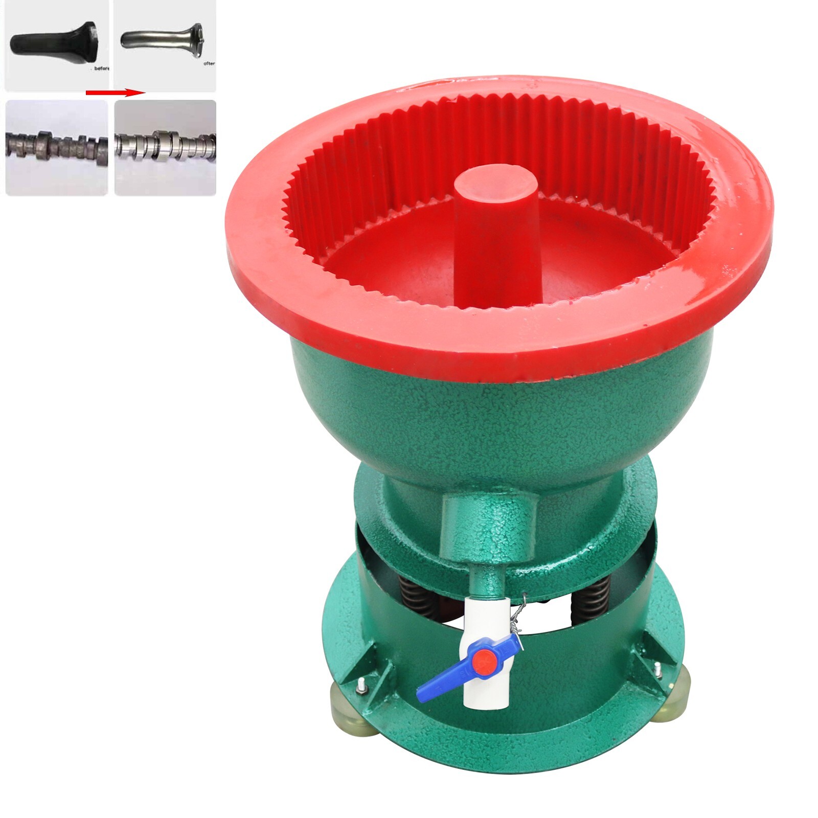220V Vibration Deburring Polishing Machine Rust Remover Grinder 40L Innerφ15.7”