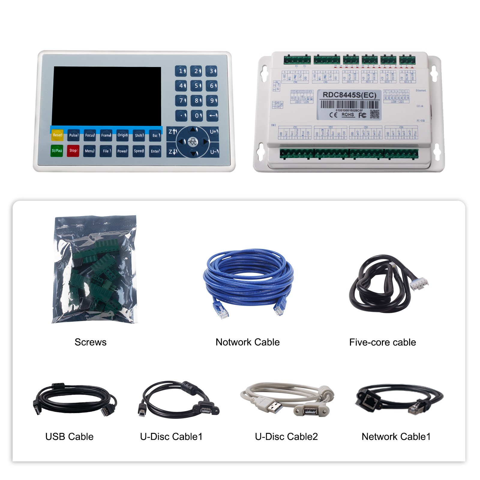 RUIDA 8445S Control Panel Board For 60W-130W CO2 Laser Engraver SupportLightburn