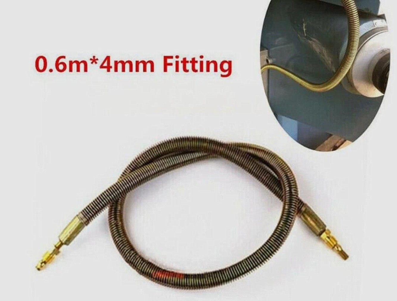 Metal Spring Cloth Sheath Hose Milling Machine Oil Tube Line 4mm For Bridgeport