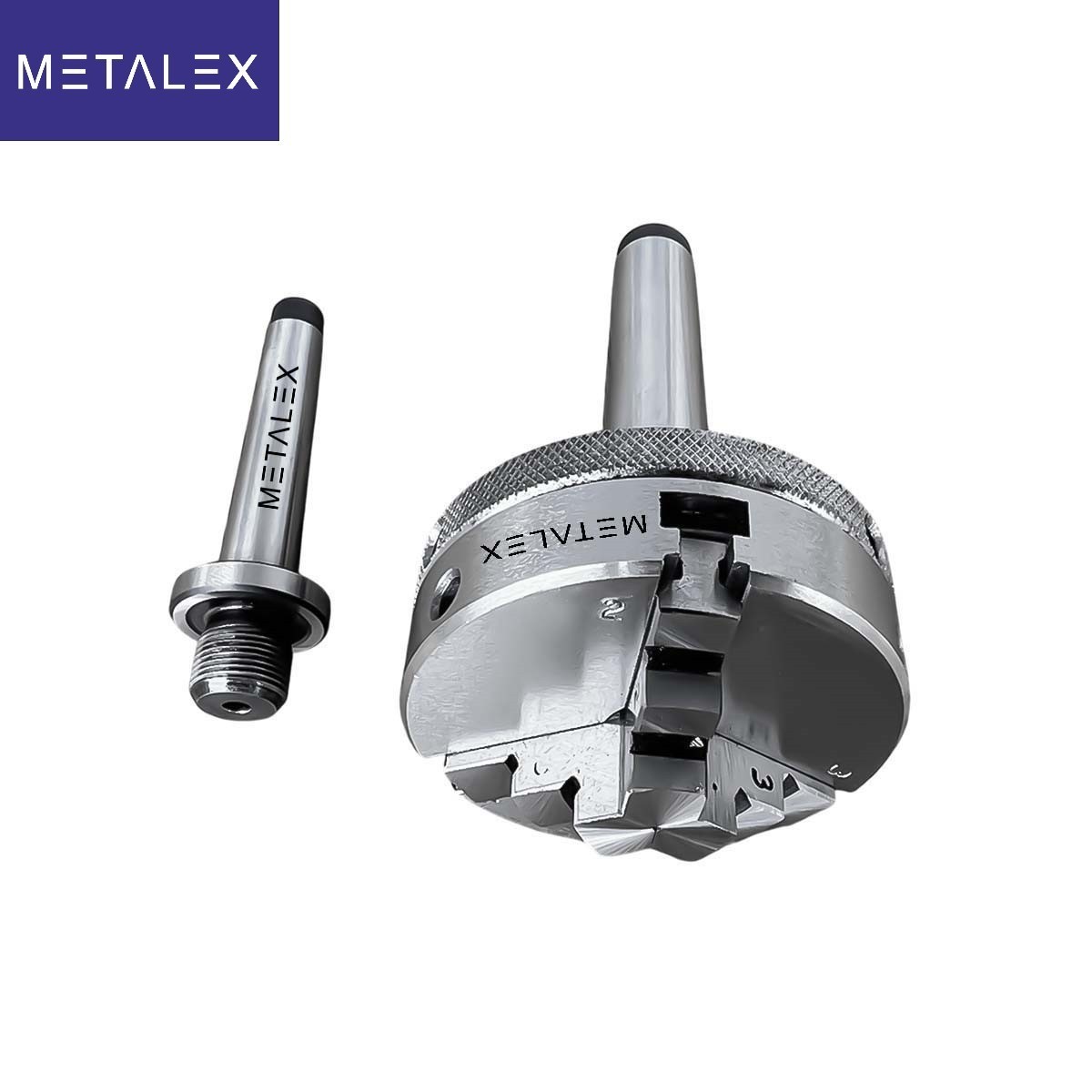 2-1/2″ 3 Jaw 2.5″ Self Centering Mini Small Baby Lathe Chuck Set MT1 MT2 Arbor