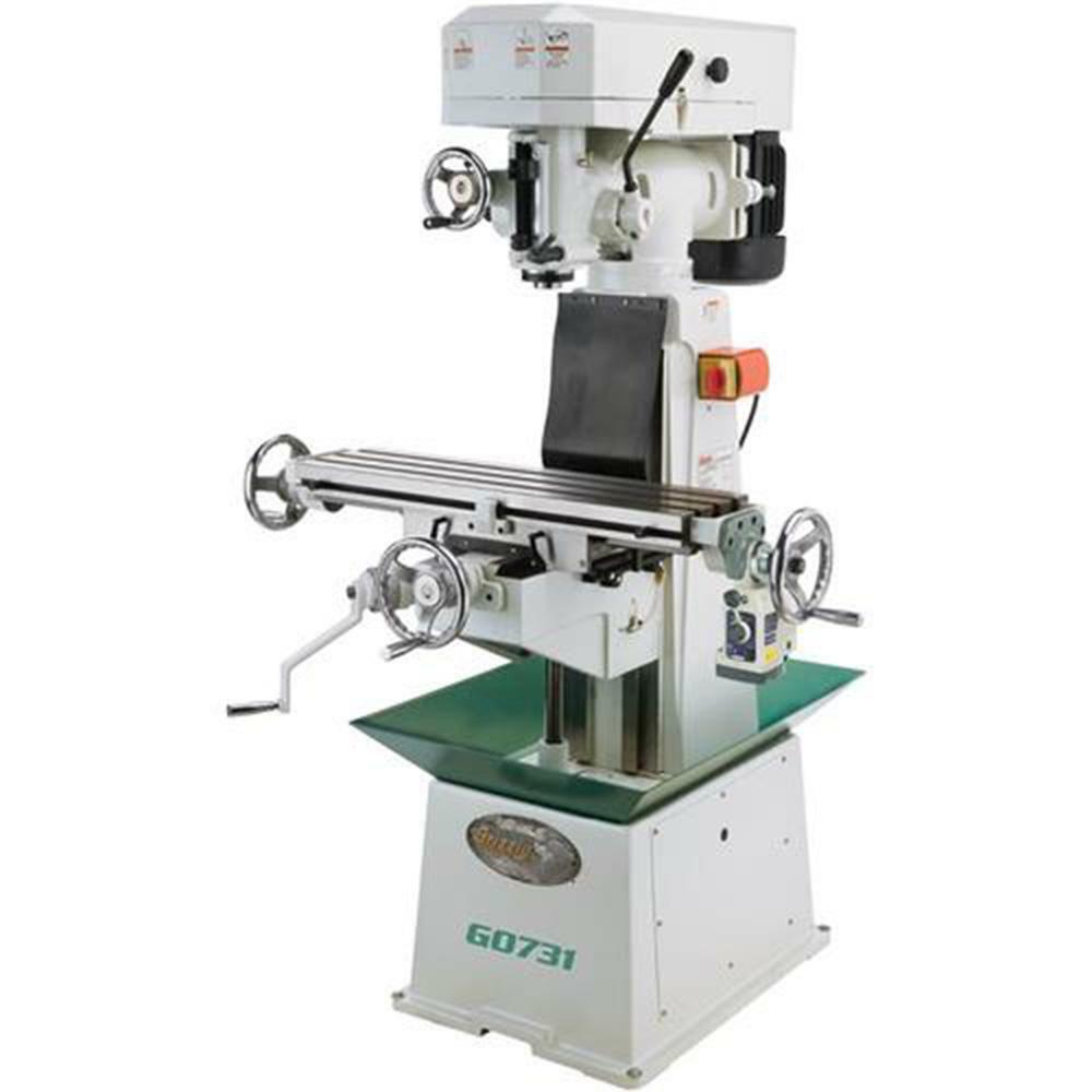 Grizzly G0731 110V/220V 8 Inch x 30 Inch Vertical Mill with Power Feed