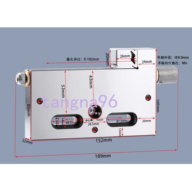 1*Wire EDM High Precision Vise Stainless Steel 4″ Jaw 100mm Opening 3Kg Clamping