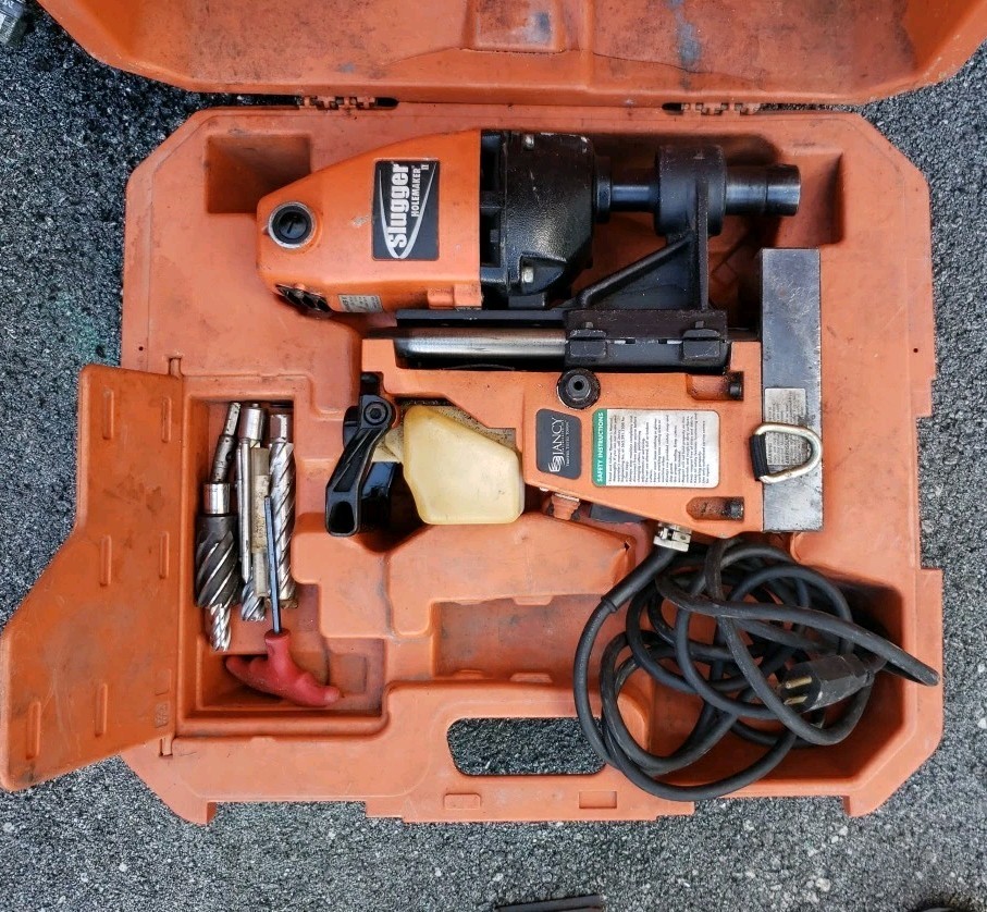 JHM Slugger Holemaker II Magnetic Drill With Case And Bits