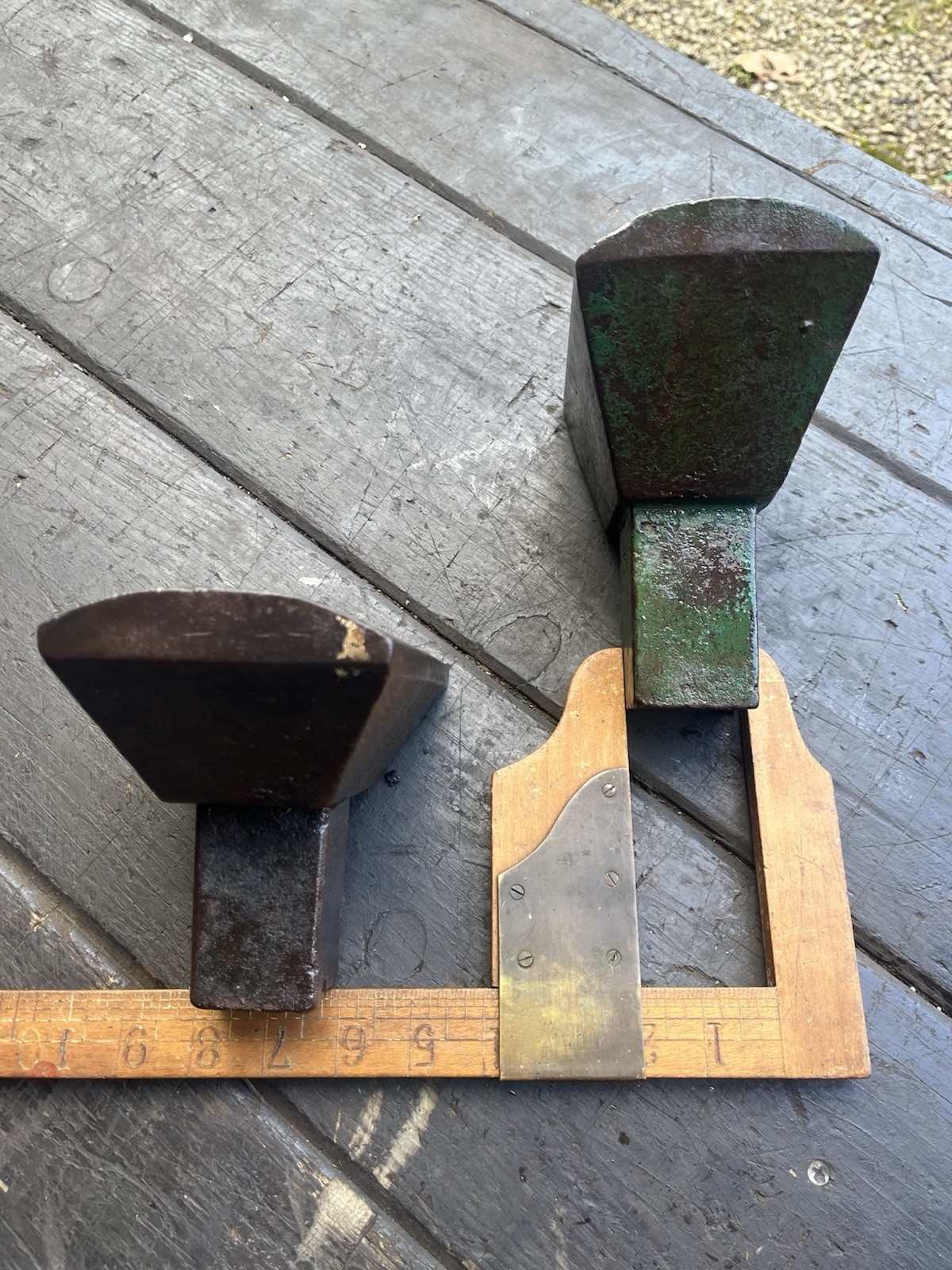 Pair Of Sheet Metal Stakes / Platent Table Stakes