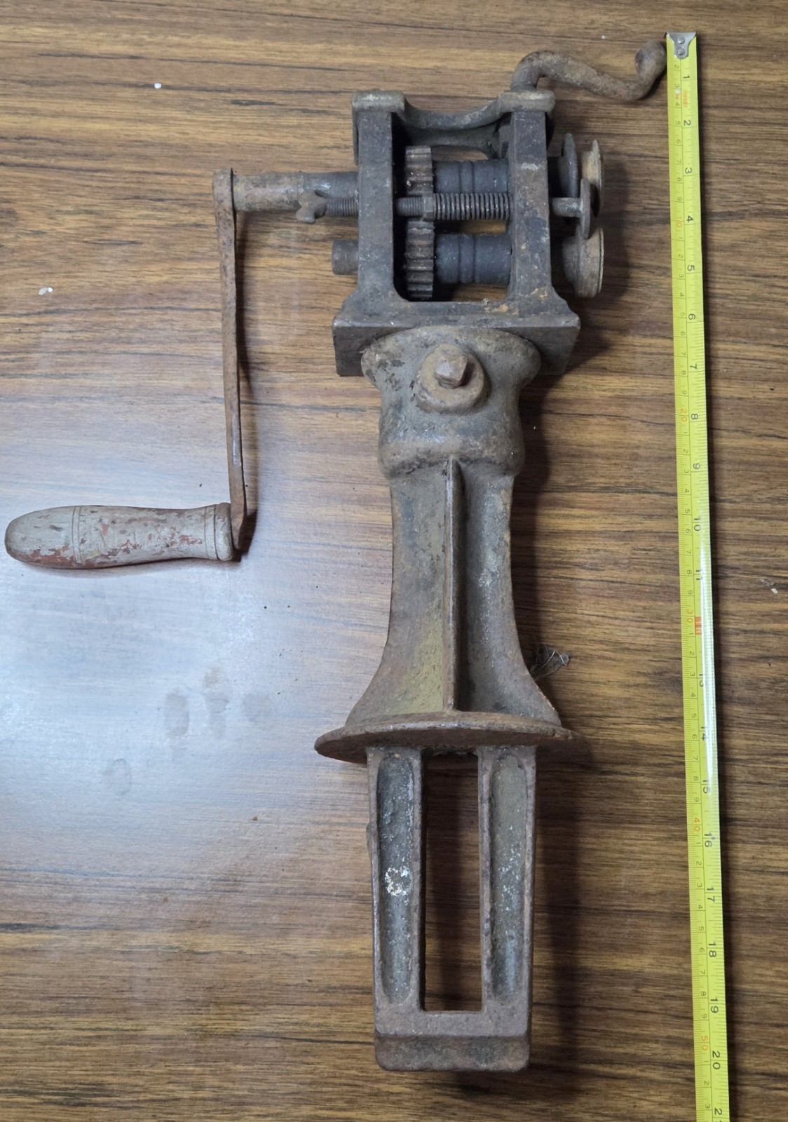 Antique Tinsmith Crimping Beading Machine Hand Crank Sheet Metal Industrial Tool