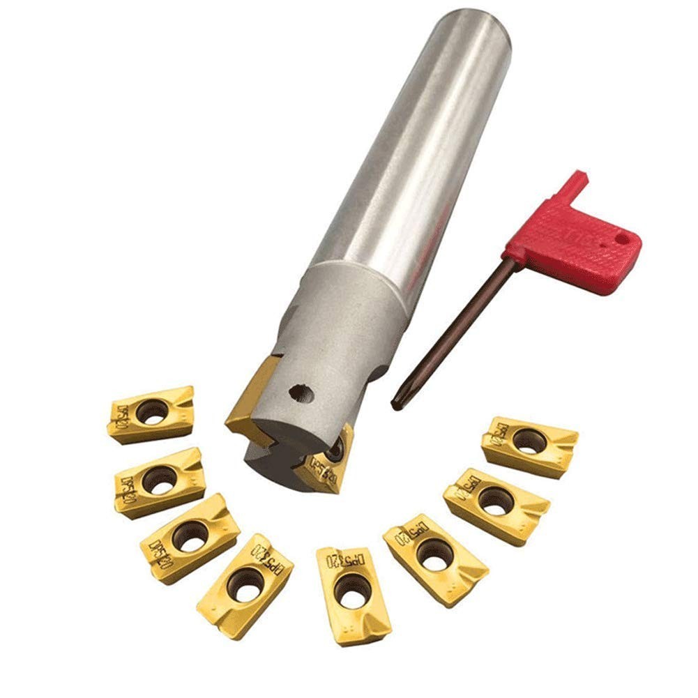 C25-25-150-2T Milling Rod Kit with 10 Titanium Coated Inserts for Steel Milling