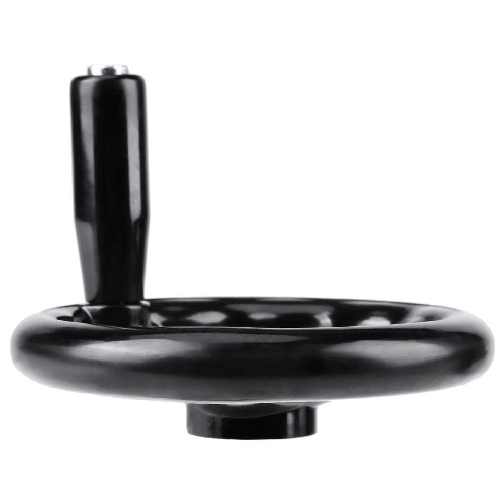 3 Spoke Hand Wheel 125mm/4.92inch Diameter Black Round Wheel Thread Hole 12mm…