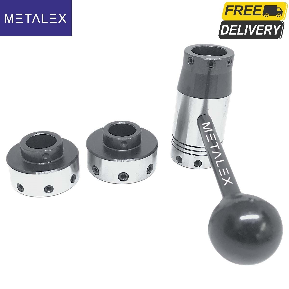 MT3 Shank Lathe Tailstock Die Holder Set With Stop Handle Holds Imperial Dies