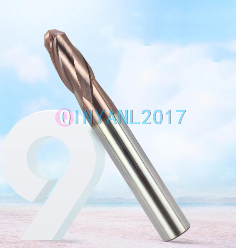 1PCS New Tungsten Steel 2 Flute R Ball Nose End Mill Router Bit Cutter Tool