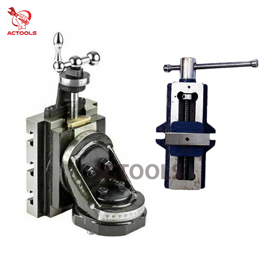 Self Centering Vice 2″ 50mm With Vertical Milling Slide Swivel Base 4″x5″ USA