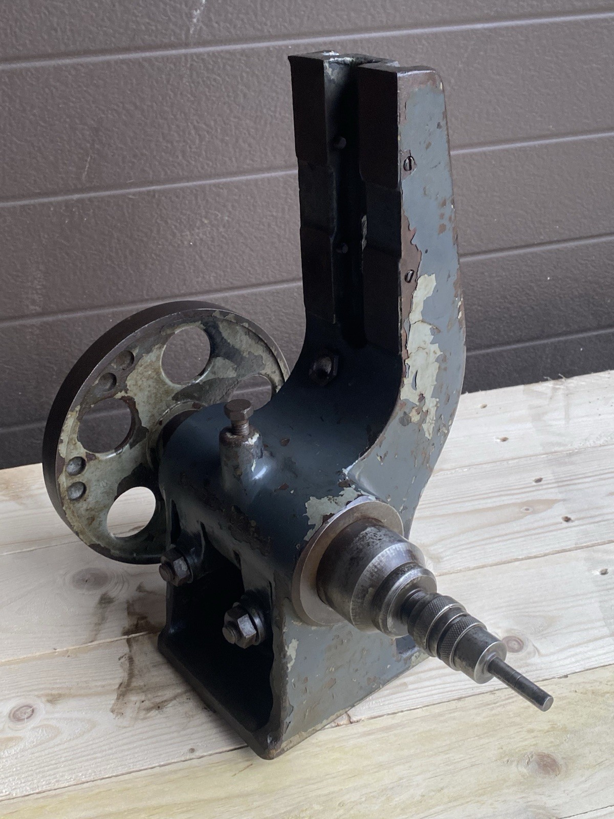 Vintage Lathe Milling attachment Part Grinding Polishing Arbor Flat Belt Spindle