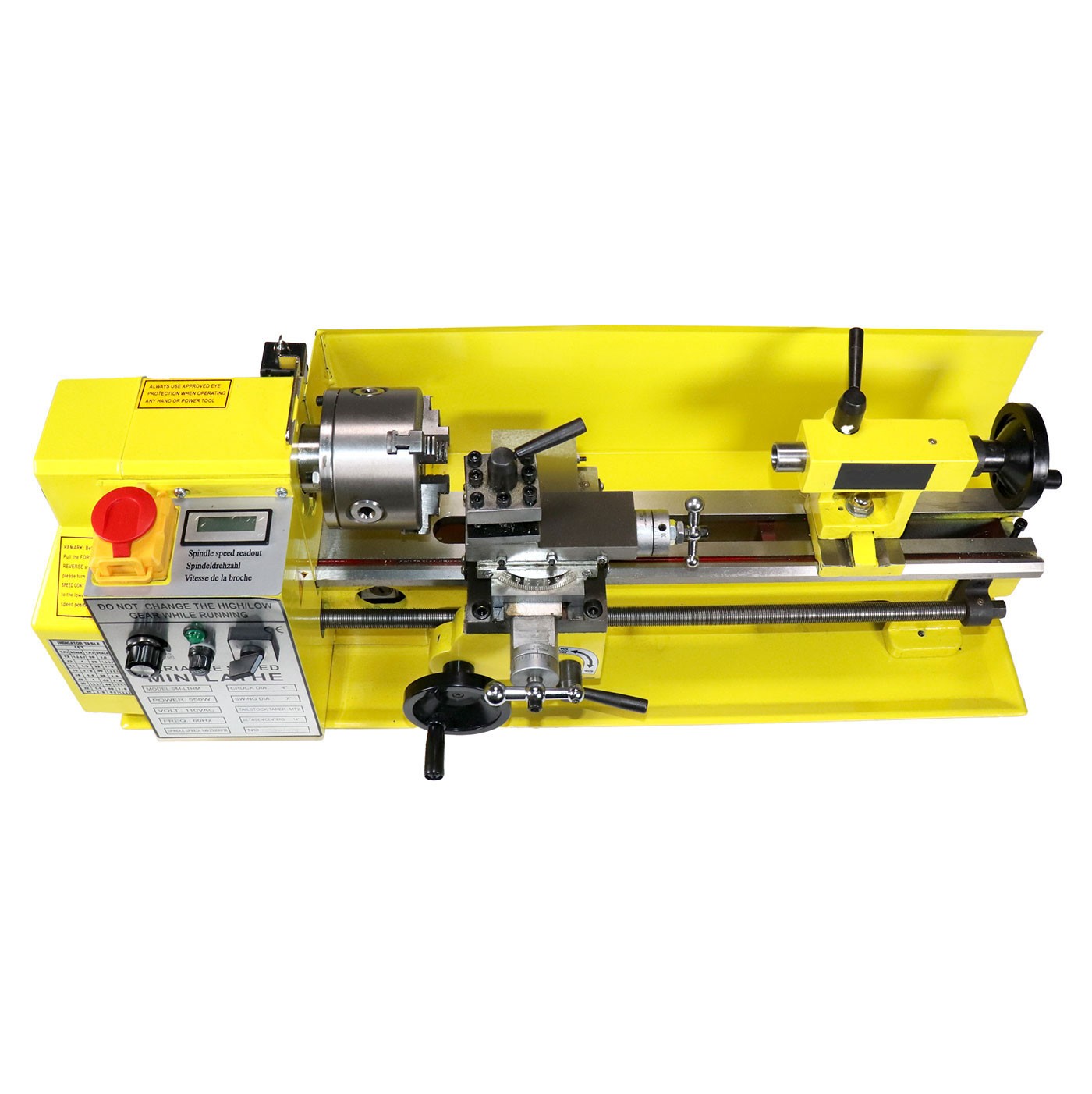 Erie Tools 7×14 Mini Metal Bench Top Variable Speed Lathe and Carbide Cutter Kit