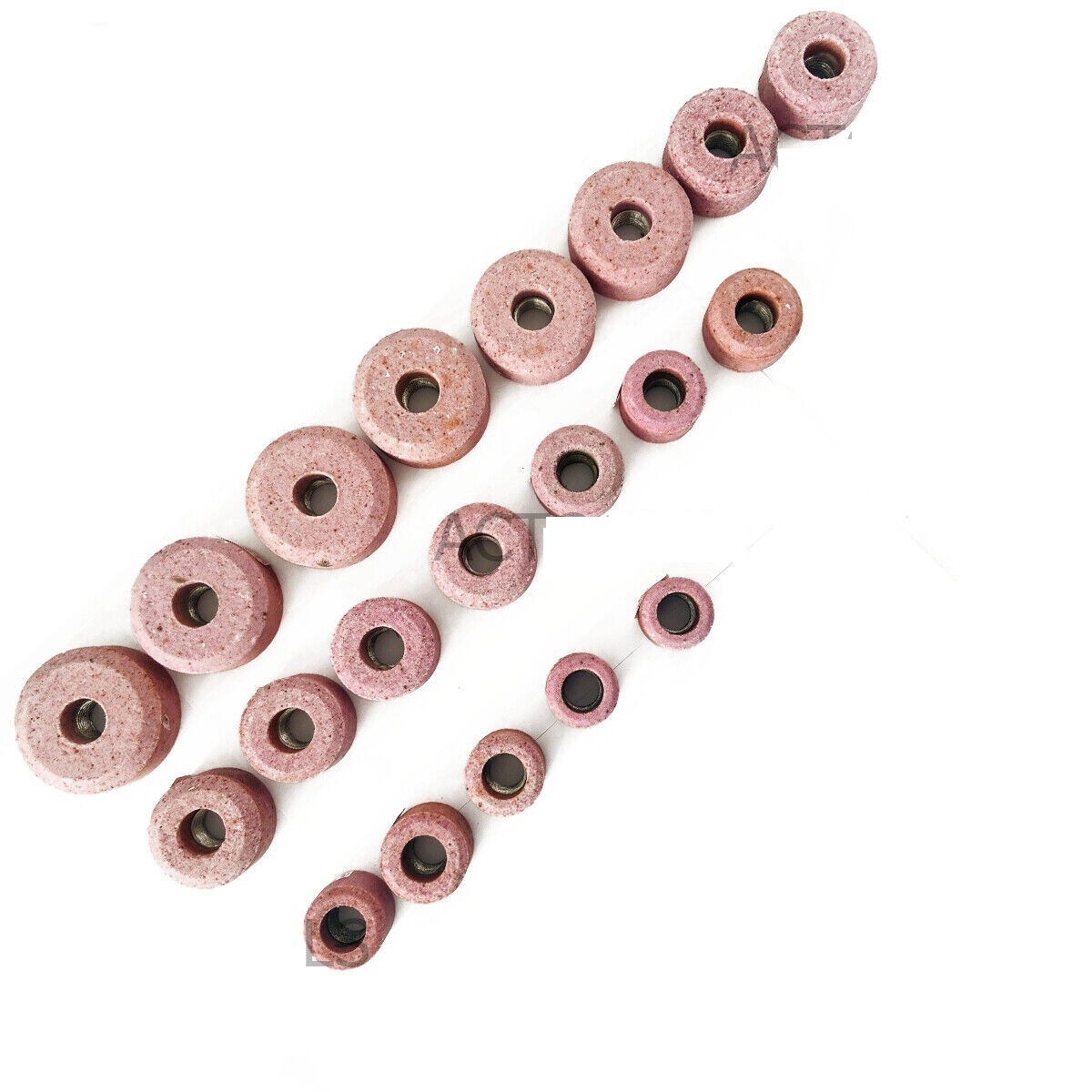 B&D VALVE SEAT PINK GRINDING WHEELS SET 20 PCS STONE HOLDER HEX DRIVE 9/16″