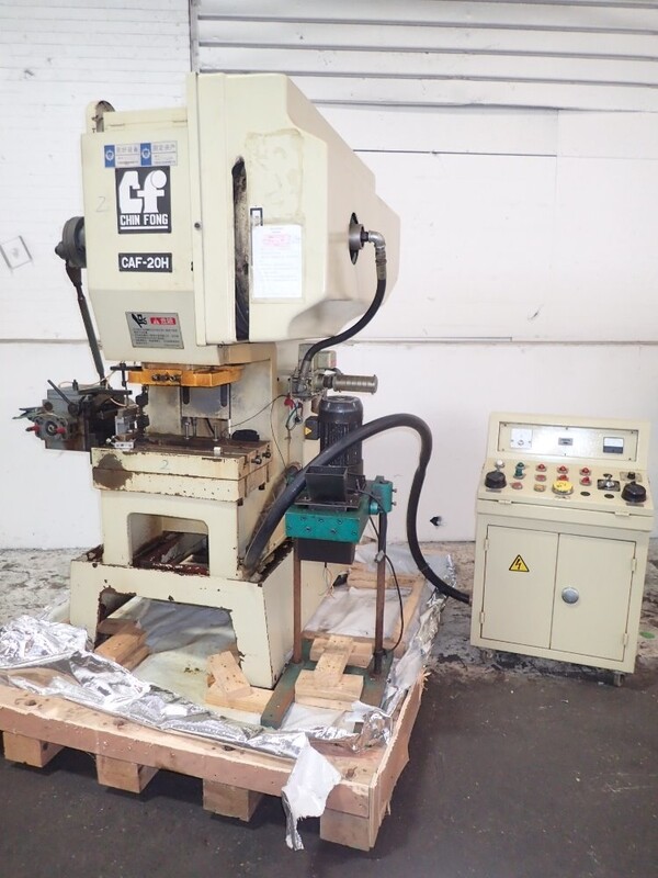 20 TON CHIN FONG GAP FRAME PRESS 30mm STROKE 195mm SHUT HEIGHT 50mm RAM ADJUSTME