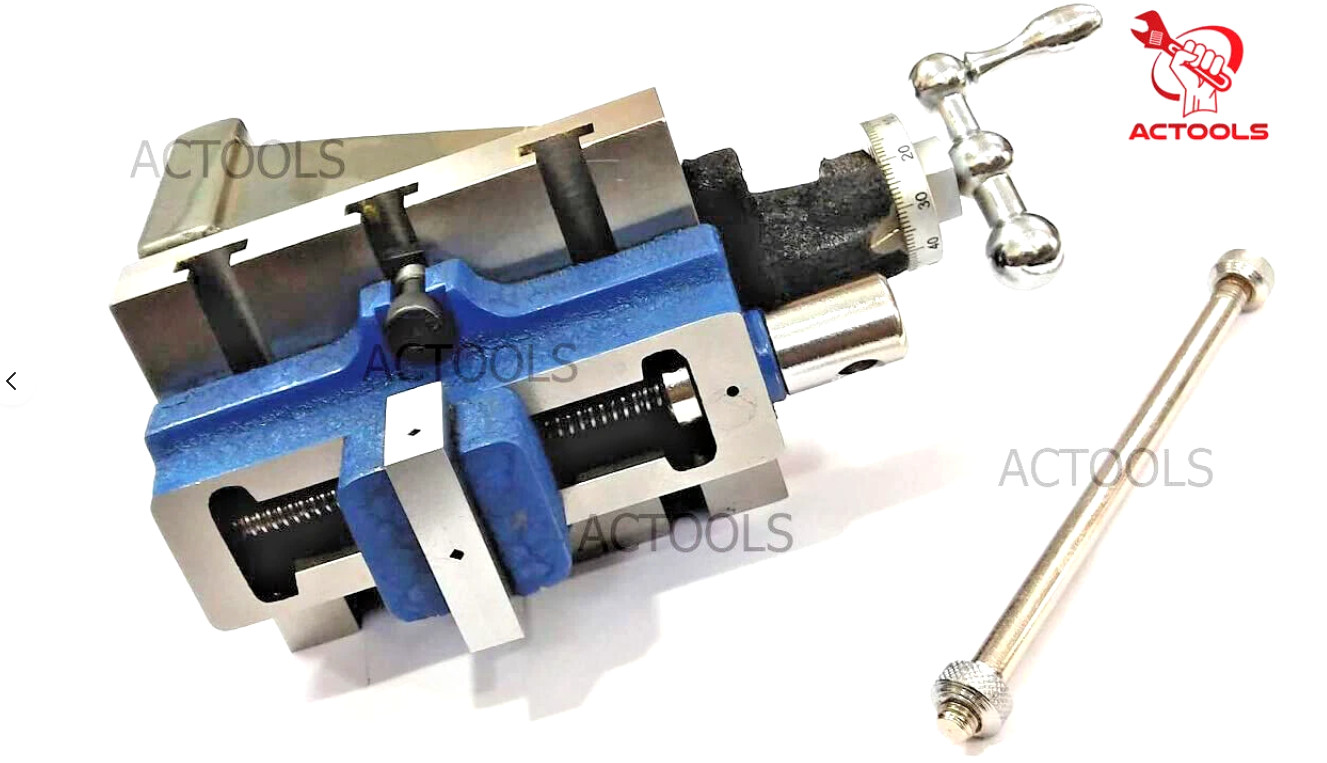 Lathe Vertical Milling Slide 4″ x 5″ Fixed Base With 2″ Self Centering Vice USA
