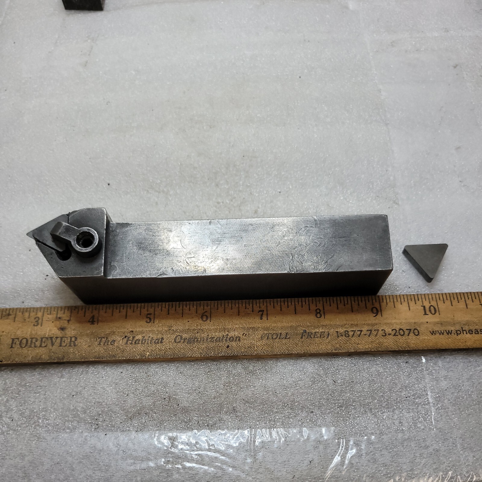 Carboloy CTEOL-85-4 1″ X 1 1/4″ Lathe Turning Insert Tool Holder USED IN EX CON
