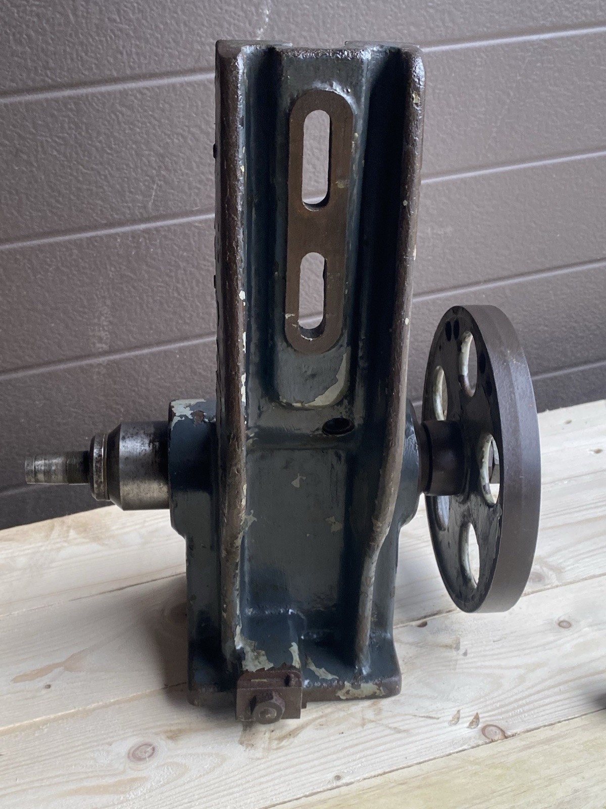 Vintage Lathe Milling attachment Part Grinding Polishing Arbor Flat Belt Spindle