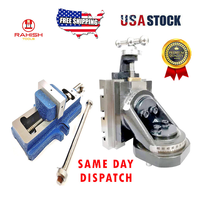 Lathe Vertical Milling Slide Swivel Base 4″ X 5″ With 2″Self Centering Vice